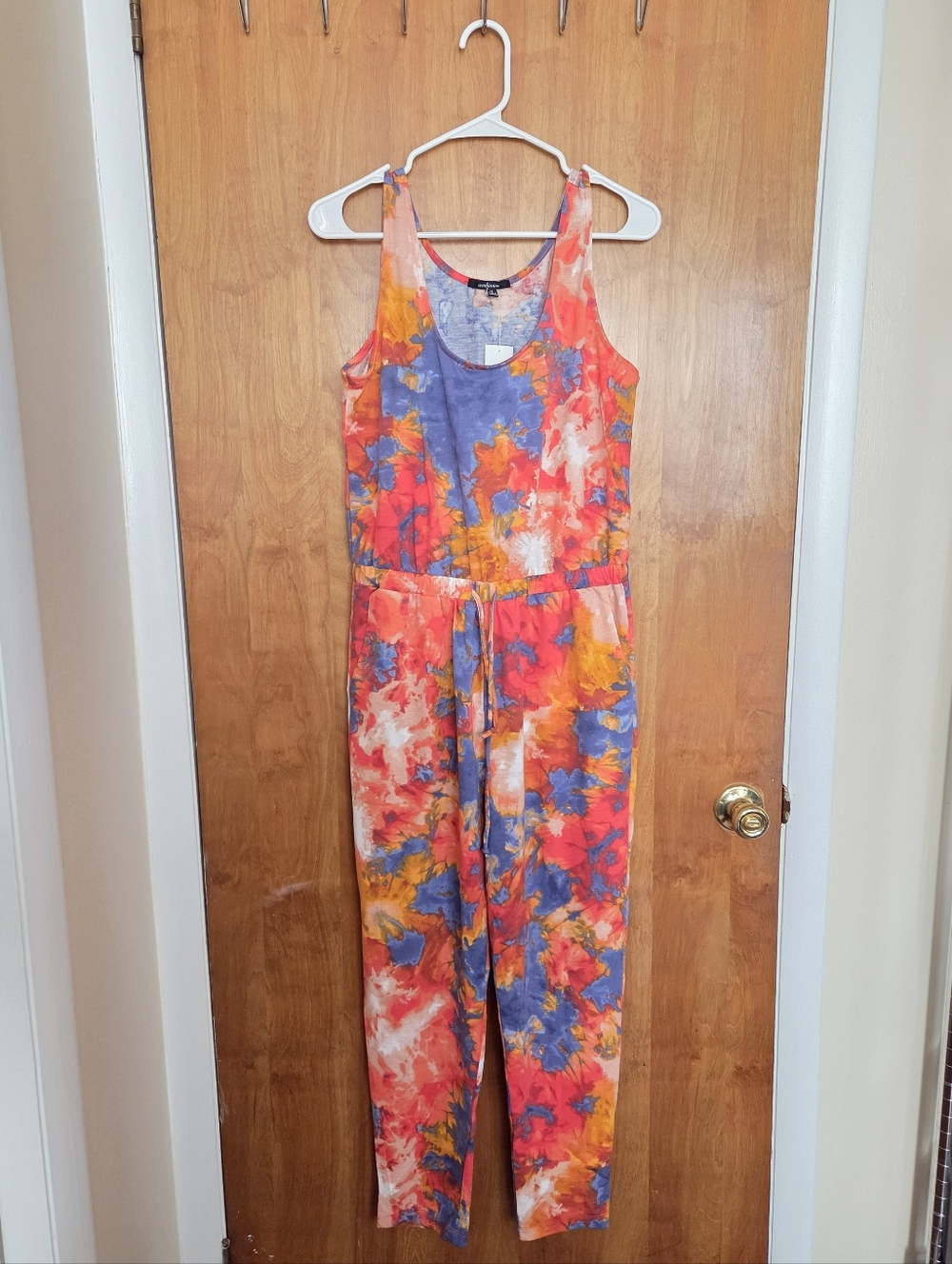 Ambiance Sleeveless Tie-Dye Jumpsuit - Multicolor